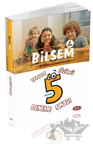 Bilsem 3. Sınıf Tamamı Çözümlü 5 Deneme Sınavı – Kolektif – Data Yayınları kitap kapağı