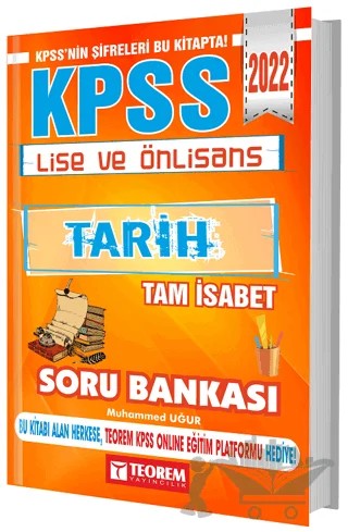 2022 KPSS Lise ve Önlisans Tam İsabet Tarih Soru Bankası – Muhammed Uğur – Teorem Yayıncılık kitap kapağı