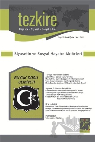 Tezkire Dergisi Sayı: 55 Ocak-Şubat-Mart 2016 – Tezkire Dergisi kitap kapağı