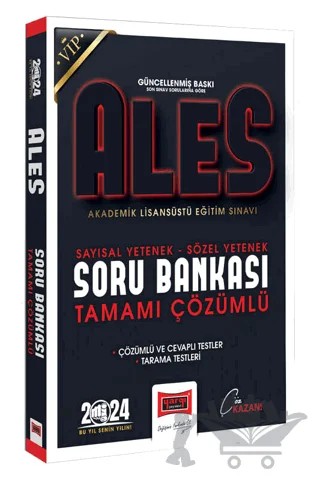 2024 ALES Vip Sayısal-Sözel Yetenek Tamamı Çözümlü Soru Bankası – Kolektif – Yargı Yayınevi kitap kapağı