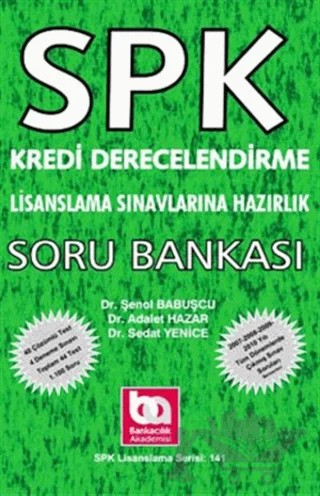 SPK Kredi Derecelendirme Uzmanlığı Soru Bankası – Sedat Yenigün – Akademi Consulting Training kitap kapağı