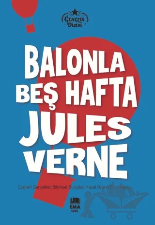 Balonla Beş Hafta – Jules Verne – Ema Genç kitap kapağı
