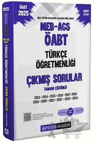 2025 MEB-AGS-ÖABT Türkçe Öğretmenliği Çıkmış Sorular – Kollektif – Pegem Akademi Yayıncılık kitap kapağı