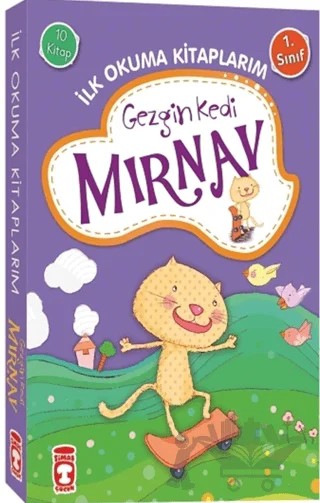 Gezgin Kedi Mırnav - İlk Okuma Kitaplarım Set (10 Kitap Takım) – Fatma Işık – Timaş Çocuk kitap kapağı