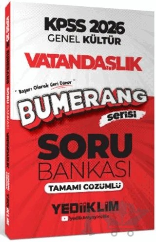 2026 KPSS Genel Kültür Bumerang Vatandaşlık Tamamı Çözümlü Soru Bankası – Kollektif – Yediiklim Yayınları kitap kapağı