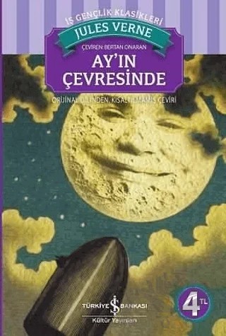 Ay’ın Çevresinde – Jules Verne – İş Bankası Kültür Yayınları kitap kapağı