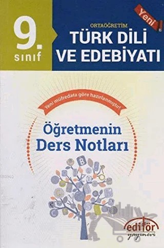 9. Sınıf Ortaöğretim Türk Edebiyatı Öğretmenin Ders Notları – Metin Sertkaya – Editör Yayınevi kitap kapağı