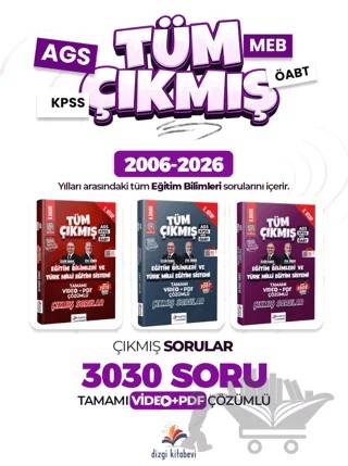 2027 MEB-AGS Eğitim Bilimleri ve Türk Milli Eğitim Sistemi Tamamı Video ve PDF Çözümlü Çıkmış Sorular – Ziya Sümer, Özgür Hamal – Dizgi Kitap kitap kapağı