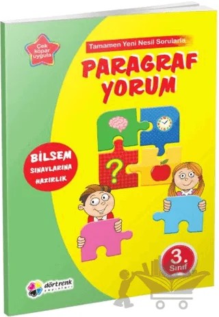 3. Sınıf Paragraf Yorum – Kollektif – Dört Renk Yayınları kitap kapağı
