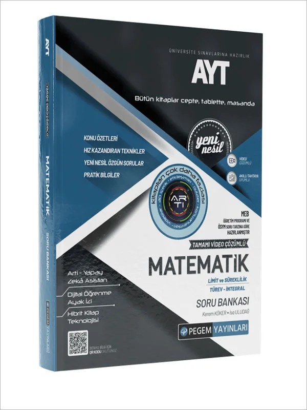 AYT Matematik Limit ve Süreklilik Türev-İntegral Soru Bankası – İntegral Soru Bankası – Pegem Akademi Yayıncılık kitap kapağı