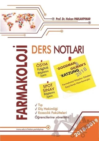 Farmakoloji Ders Notları – Hakan Parlakpınar – Akademisyen Kitabevi kitap kapağı