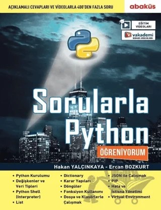 Sorularla Python Öğreniyorum – Ercan Bozkurt, Hakan Yalçınkaya – Abaküs Kitap kitap kapağı