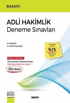 BAŞARI – Adli Hakimlik Deneme Sınavları – Özge Şen, İbrahim Burak Şen – Seçkin Yayıncılık kitap kapağı