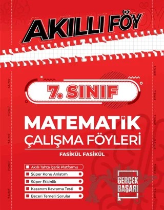 7. Sınıf Akıllı Föy Matematik Çalışma Föyleri – Orhan Taş – Gerçek Başarı Yayınları kitap kapağı