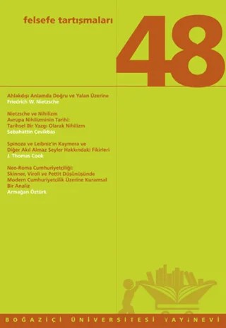 Felsefe Tartışmaları Sayı: 48 – Armağan Öztürk, Friedrich Wilhelm Nietzsche, J. Thomas Cook, Sabahattin Çevikbaş – Boğaziçi Üniversitesi Yayınevi kitap kapağı