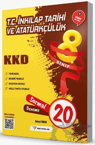 8. Sınıf T.C. İnkılap Tarihi ve Atatürkçülük 20 Sarmal Deneme – Behçet Önder – Veri Yayınları kitap kapağı