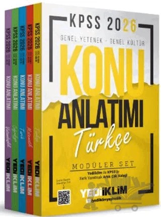 2026 KPSS Genel Yetenek - Genel Kültür Konu Anlatımı Modüler Set ( 5 Kitap) – Kollektif – Yediiklim Yayınları kitap kapağı