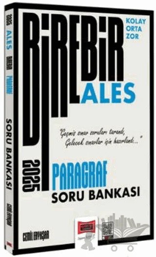 2025 ALES Birebir Serisi Kolay-Orta-Zor Paragraf Soru Bankası – Cemil Eryaşar – Yargı Yayınevi kitap kapağı