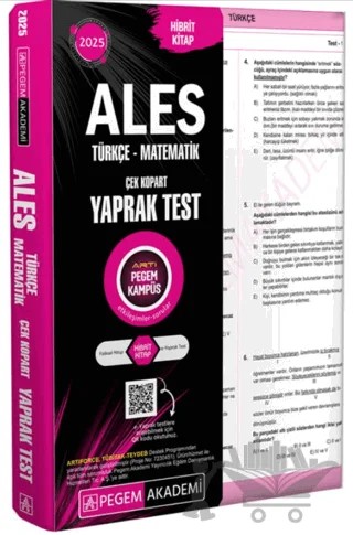 2025 ALES Çek Kopart Yaprak Test – Kollektif – Pegem Akademi Yayıncılık kitap kapağı