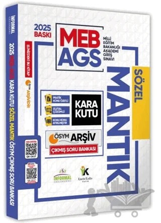 2025 MEB-AGS Sözel Mantık Kara Kutu ÖSYM Çıkmış Soru Havuzu Bankası Konu Özetli Video/PDF Çözümlü – Kolektif – Karakutu Yayın kitap kapağı
