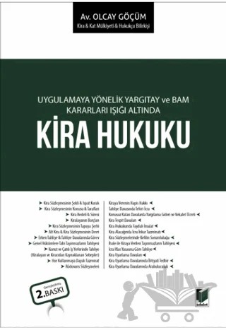Kira Hukuku – Olcay Göçüm – Adalet Yayınevi kitap kapağı