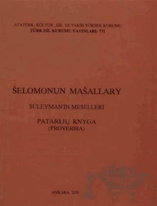 Selomonun Masallary / Süleyman’ın Meselleri – Mykolas Firkoviçius – Türk Dil Kurumu Yayınları kitap kapağı