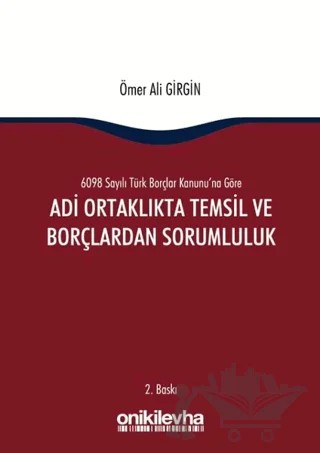 Adi Ortaklıkta Temsil ve Borçlardan Sorumluluk – Ömer Ali Girgin – On İki Levha Yayınları kitap kapağı