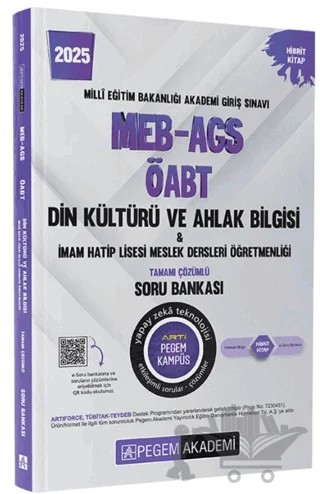 2025 MEB-AGS-ÖABT Din Kültürü ve Ahlak Bilgisi-İmam Hatip Lisesi Mes. Lisesi Tam. Çöz. Soru Bankası – Kollektif – Pegem Akademi Yayıncılık kitap kapağı