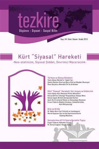 Tezkire Dergisi Sayı: 54 Ekim-Kasım-Aralık 2015 – Tezkire Dergisi kitap kapağı