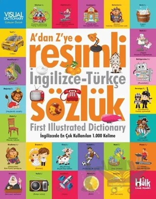 A'dan Z'ye Resimli İngilizce - Türkçe Sözlük – Kolektif – Halk Kitabevi kitap kapağı