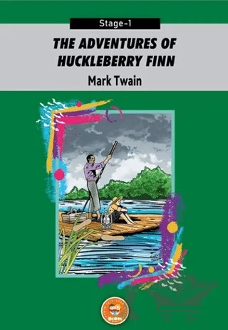 The Adventures of Huckleberry Finn - Mark Twain (Stage-1) – Mark Twaın – Biom Yayınları kitap kapağı