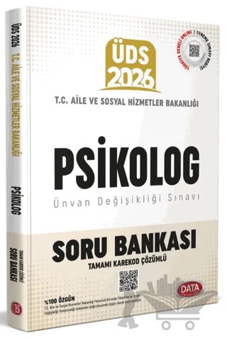 T.C. Aile ve Sosyal Hizmetler Bakanlığı ÜDS Psikolog Kadrosu Soru Bankası (Karekod Çözümlü) – Kolektif – Data Yayınları kitap kapağı