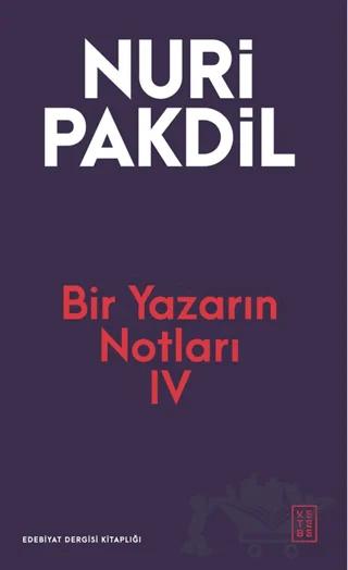Bir Yazarın Notları IV