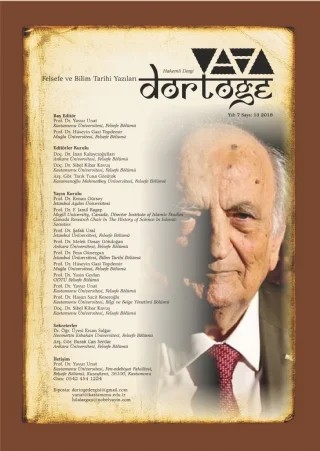 Dörtöğe Felsefe ve Bilim Tarihi Yazıları Hakemli Dergi Yıl:7 Sayı:13 – Hegem Yayınları kitap kapağı