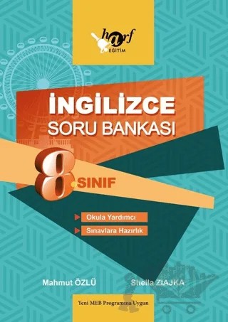 8. Sınıf İngilizce Soru Bankası – Mahmut Özlü, Sheila Ziajka – Harf Eğitim Yayıncılık kitap kapağı