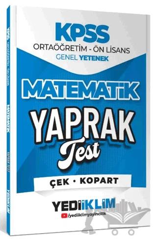 2026 KPSS Ortaöğretim-Önlisans Matematik Çek Kopart Yaprak Test