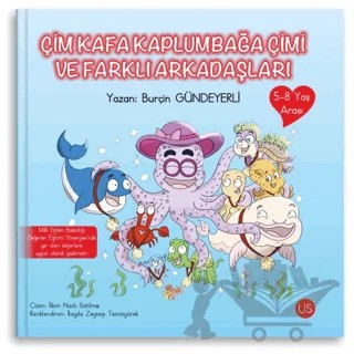 Çim Kafa Kaplumbağa Çimi ve Farklı Arkadaşları – Burçin Gündeyerli – US Yayınları kitap kapağı