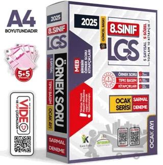 2025 8. Sınıf LGS Ocak Ayı MEB Örnek Soru Tıpkı Basım 5li Sarmal Deneme Paketi Video/PDF Çözümlü