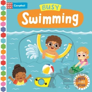Busy Swimming – Louise Forshaw – Campbell kitap kapağı