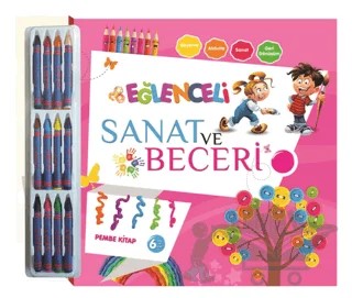 Eğlenceli Sanat ve Beceri - Pembe Kitap (6 Yaş) – Kolektif – Parıltı Yayınları kitap kapağı