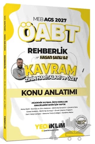 2027 MEB AGS ÖABT Hasan Sanlı ile Rehberlik Kavram Zihin Haritaları ve Özet Konu Anlatımı – Hasan Şanlı – Yediiklim Yayınları kitap kapağı