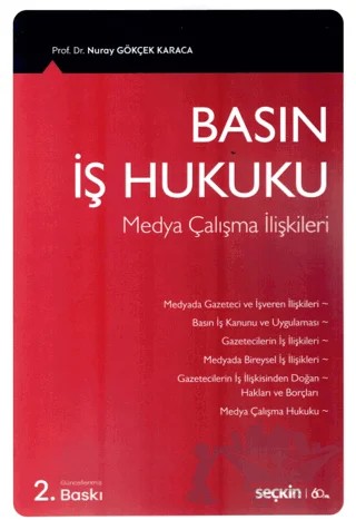 Basın İş Hukuku – Nuray Gökçek Karaca – Seçkin Yayıncılık kitap kapağı