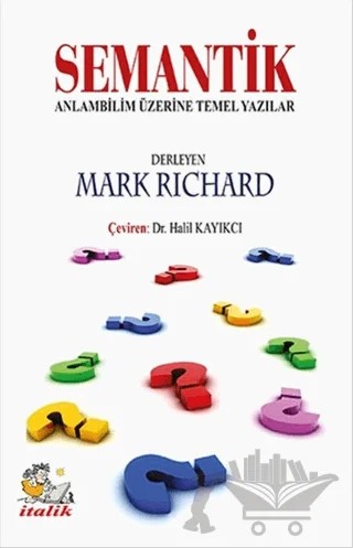 Semantik – Mark Richard – İtalik Yayınevi kitap kapağı