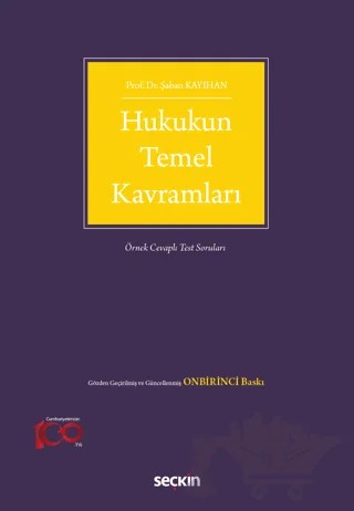 Hukukun Temel Kavramları – Şaban Kayıhan – Seçkin Yayıncılık kitap kapağı