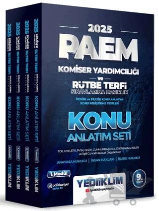 2025 PAEM Komiser Yardımcılığı ve Rütbe Terfi Sınavlarına Hazırlık TCK, CMK, PVSK, GKDK Cumhurbaşkanlığı Kararnameleri ve İlgili Güncel Mevzuat Değişiklikleri Konu Anlatım Seti ( 4 Modül )