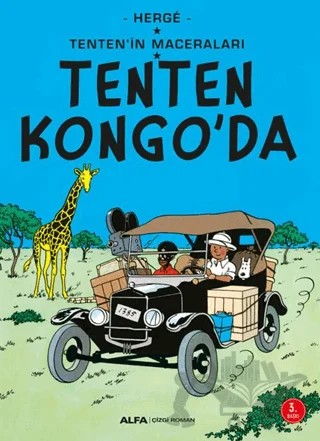 Tenten Kongo'da - Tenten'in Maceraları – Herge – Alfa Yayınları kitap kapağı
