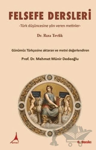 Felsefe Dersleri – Rıza Tevfik – Alter Yayıncılık kitap kapağı