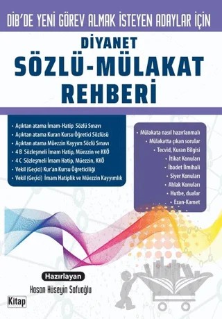 Diyanet Sözlü-Mülakat Rehberi – Hasan Çalışkan – Kitap Dünyası Yayınları kitap kapağı