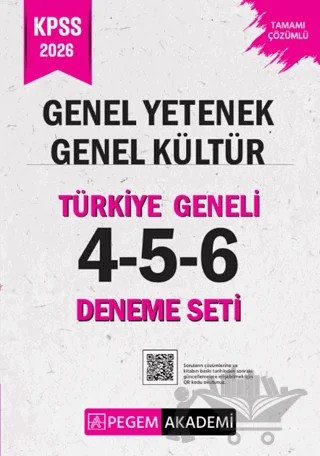 2026 KPSS Genel Yetenek Genel Kültür Tamamı Çözümlü Türkiye Geneli 4-5-6 (3'lü Deneme Seti) – Kolektif – Pegem Akademi Yayıncılık kitap kapağı