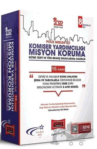 2022 Polis Meslek İçi Komiser Yardımcılığı Misyon Koruma Sınavlarına Hazırlık Yıldız Serisi Konu Anlatımı